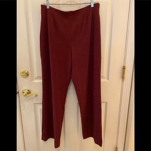 Coldwater Creek Holly pants wine brushed stretch size 10